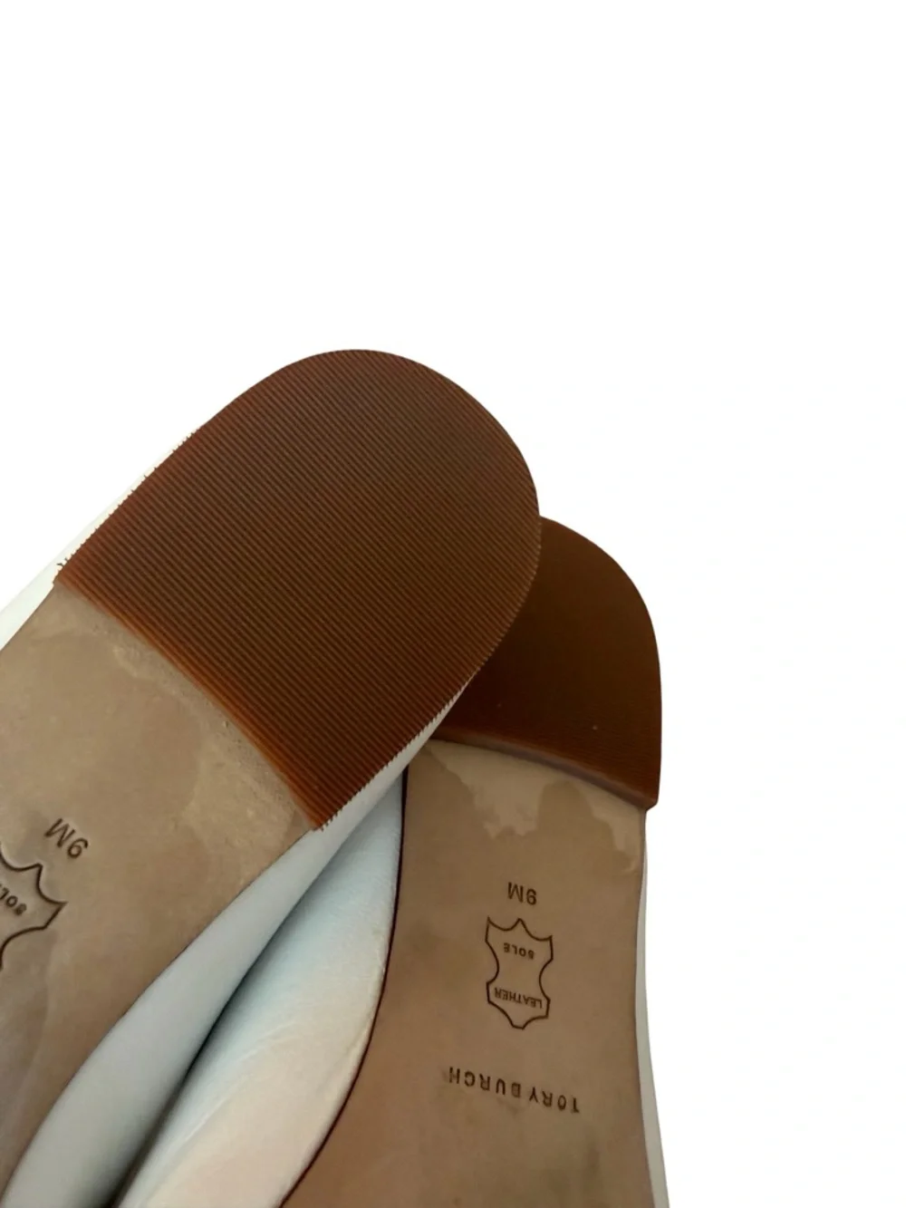 Tory Burch Charm Two Tone Loafers Slip-On Flats Shoes Leather Size 9 Women's - Picture 12 of 15